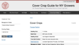 Cornell Cover Crop Tool for Vegetable Growers